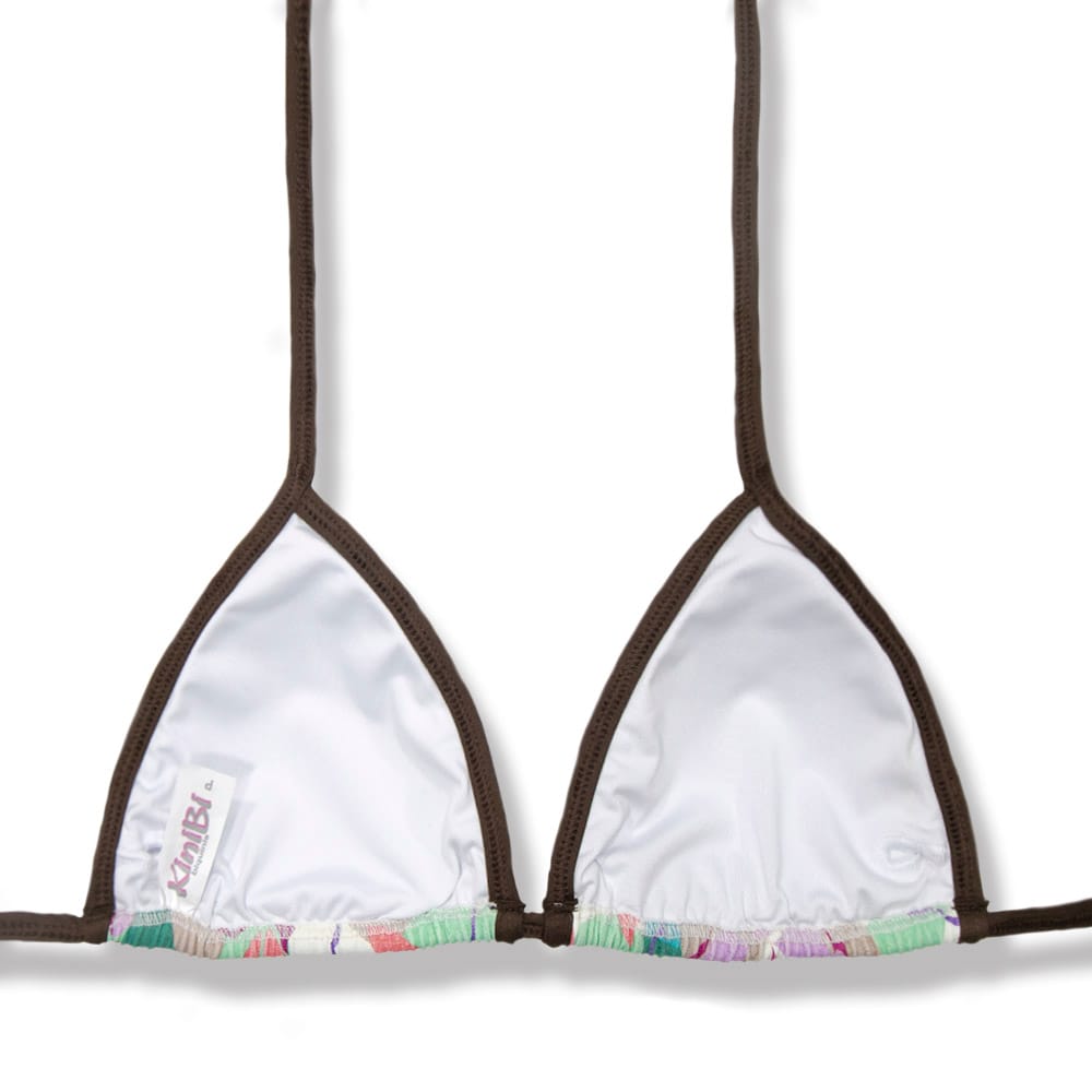 Conjunto de Biquíni Lilac | Top Mara + Tanga Isa | Top Cortininha com Abertura para Bojo | Tanga Tradicional Ripple Dupla Face Empina Bumbum