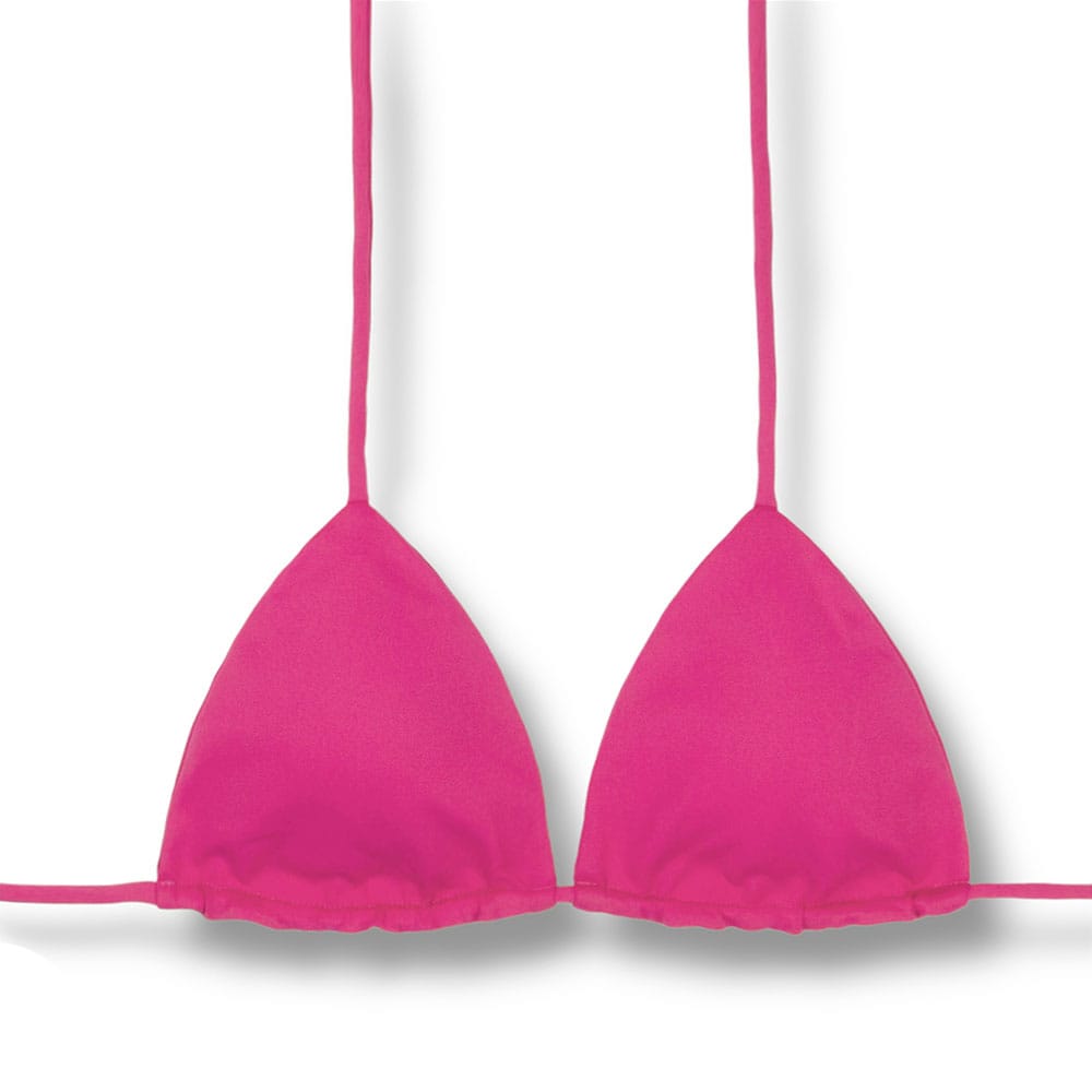 Top Lua Pink | Cortininha com Bojo | Dupla Face | Reversível | Amarração nas Costas e Pescoço | Biquíni opaco cor Lisa