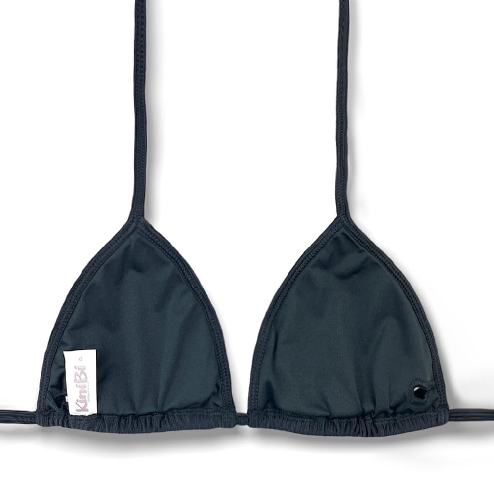 Conjunto de Biquíni Onix | Top Mara + Tanga Fany | Tanga Marquinha de Fita com Regulagem | Top Cortininha com Abertura para Bojo