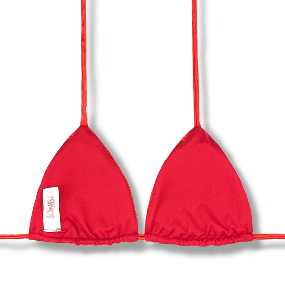Conjunto de Biquíni Rubi | Top Lua + Tanga Cora | Top Dupla Face com Bojo | Tanga Fio Dental com amarração lateral dupla face