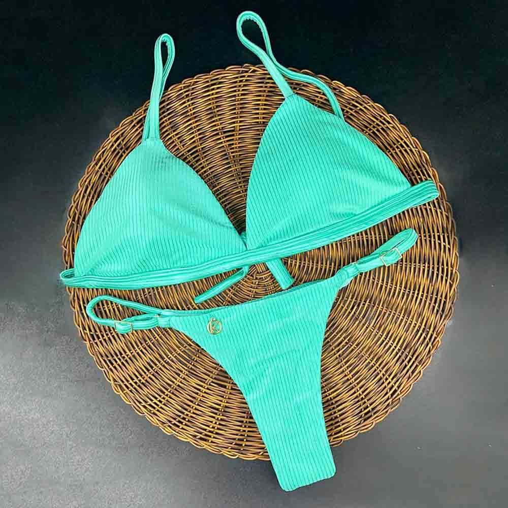 Conjunto de Biquini Turmalina | Top Jade + Tanga Mia |Tanga para marquinha perfeita com regulador na lateral |Top fixo com regulador na alça e abertura para bojo