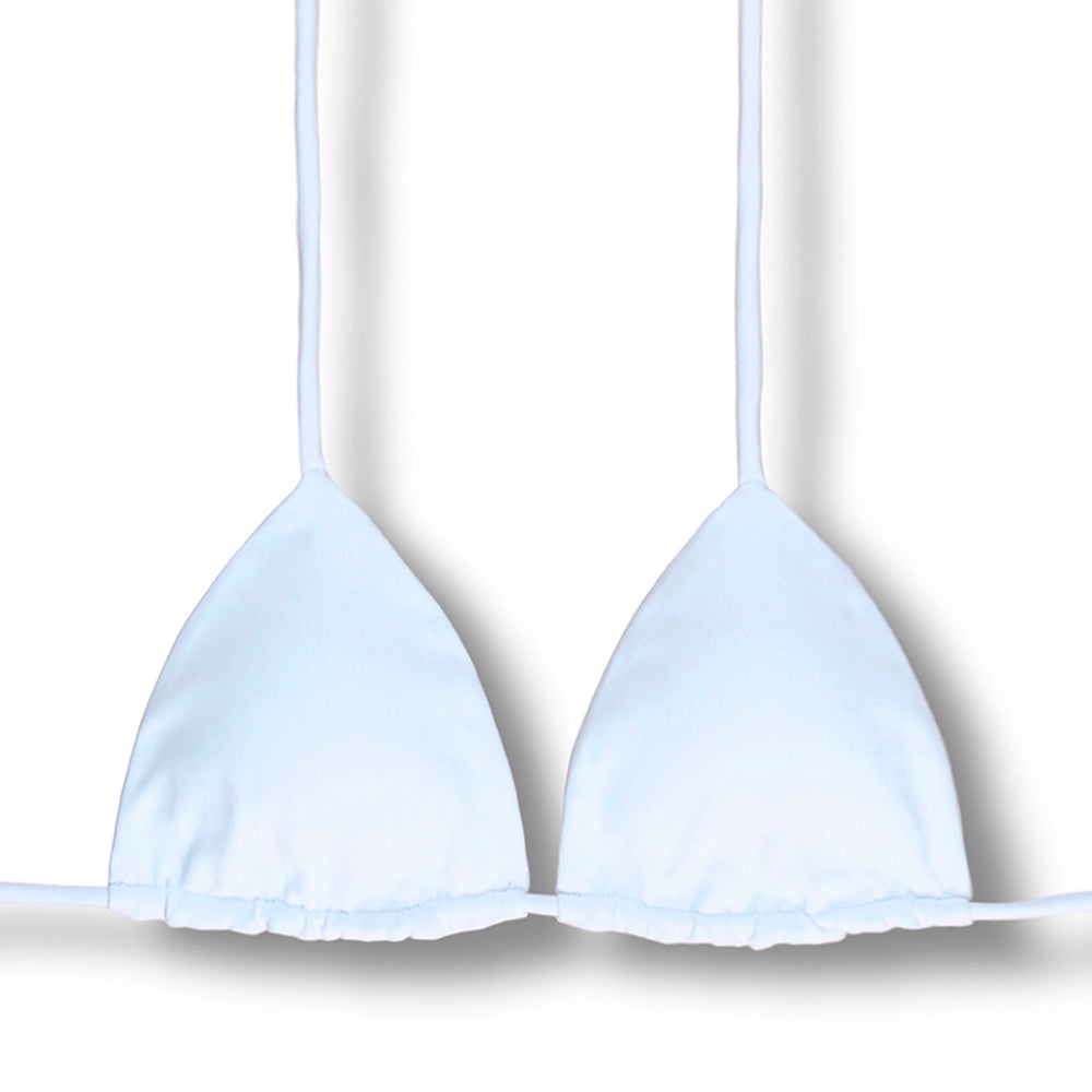 Top Lua Branco | Cortininha com Bojo| Reversível | Amarração nas Costas e Pescoço