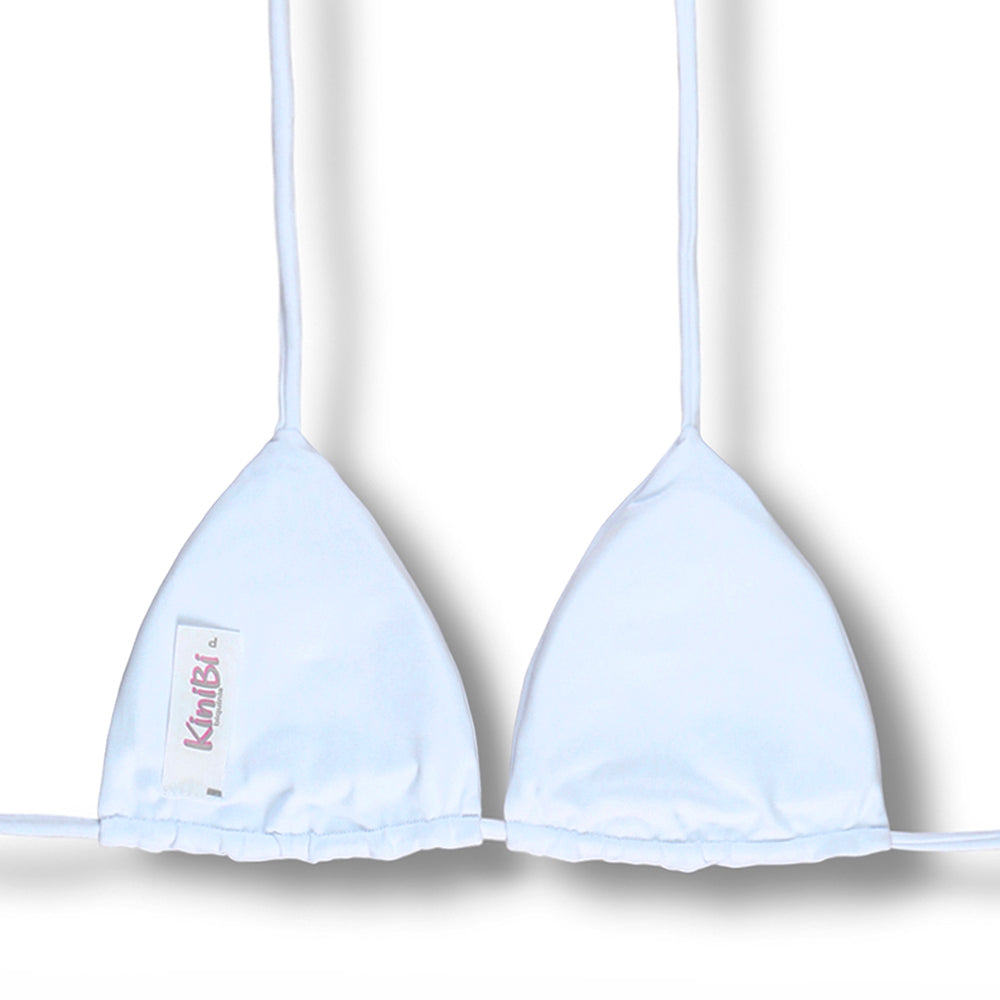 Top Lua Branco | Cortininha com Bojo| Reversível | Amarração nas Costas e Pescoço