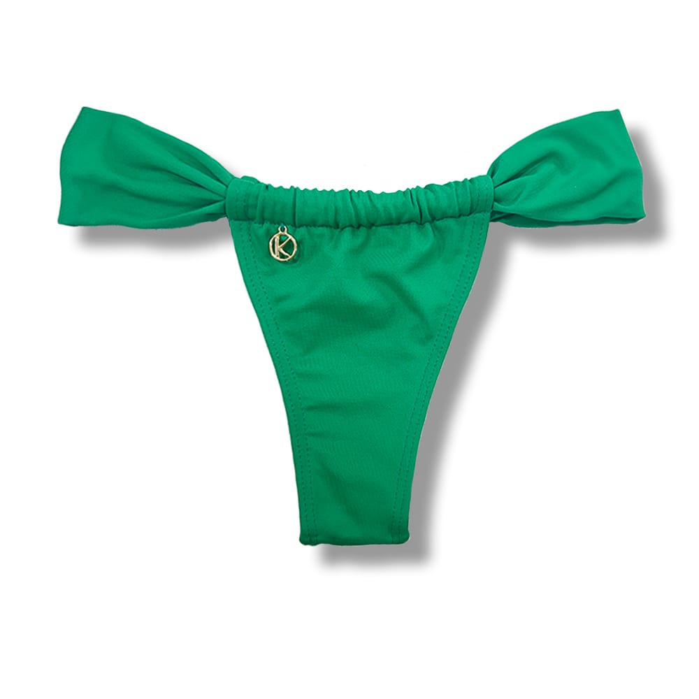 Tanga Gali Verde Bandeira | Biquíni Fio Dental | Cortininha Regulável