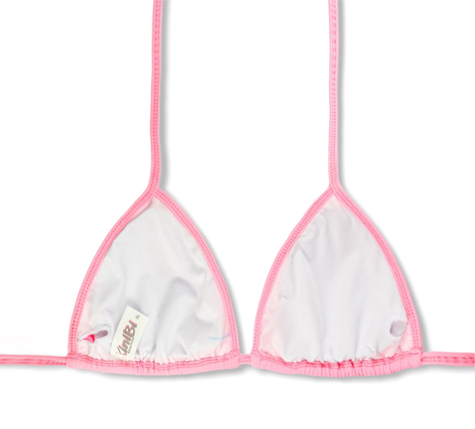 Conjunto de Biquíni Rosa Iogurte | Top Mara + Tanga Fany | Top cortininha com Abertura para Bojo | Tanga Fita que deixa marca de bronze linda | Tecido Opaco