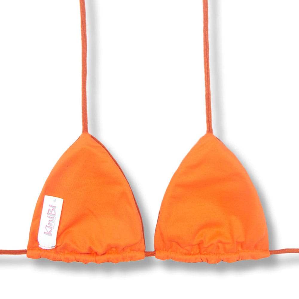 Top Lua Crocô Sunset | Cortininha com Bojo | Biquíni Dupla Face Laranja | Reversível | Amarração nas Costas e Pescoço | Tecido Texturizado Semibrilho
