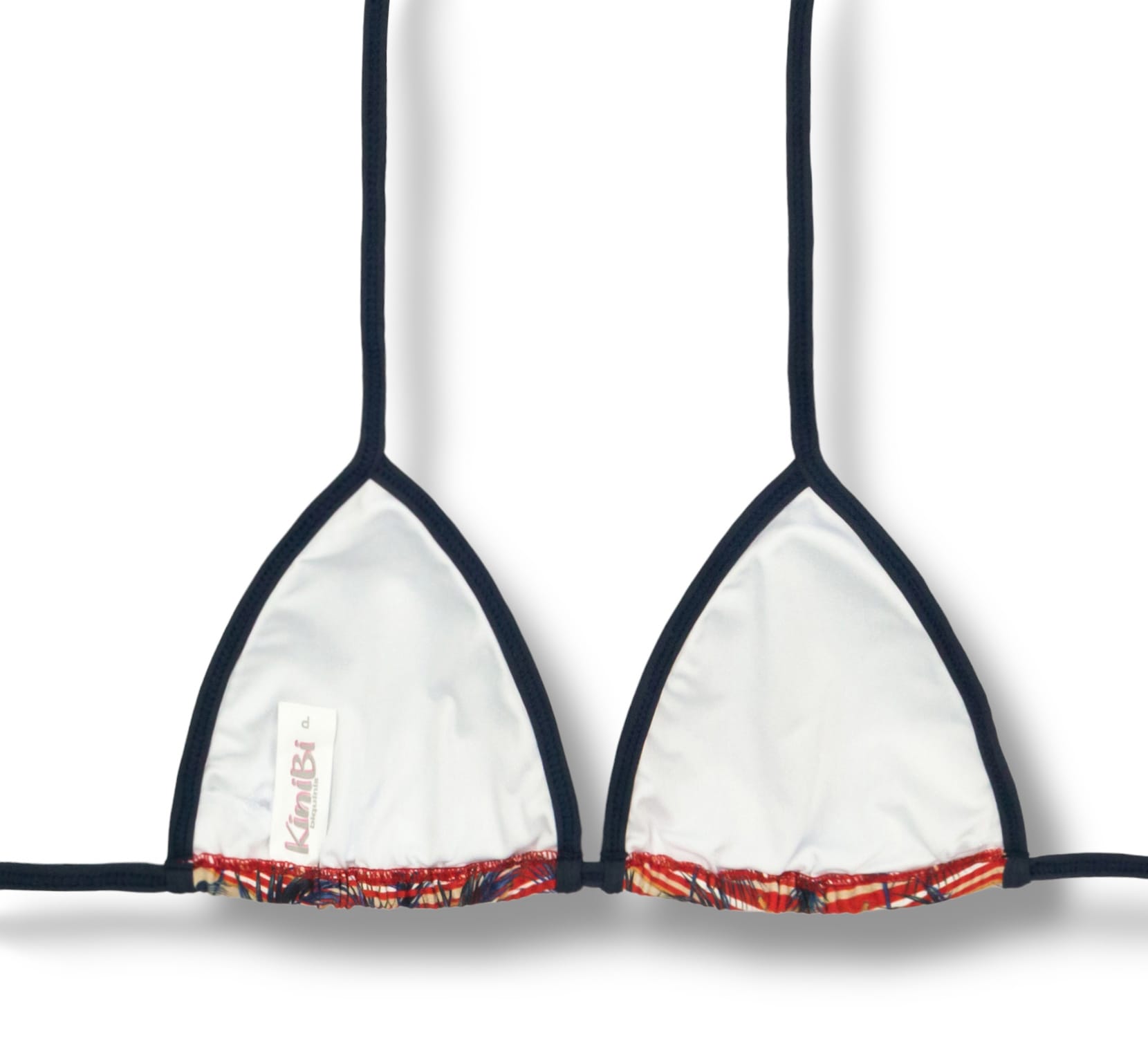 Conjunto de biquíni Folhagem Retrô| Top Mara + Tanga Fany | Top cortininha com abertura para bojo | Tanga fita