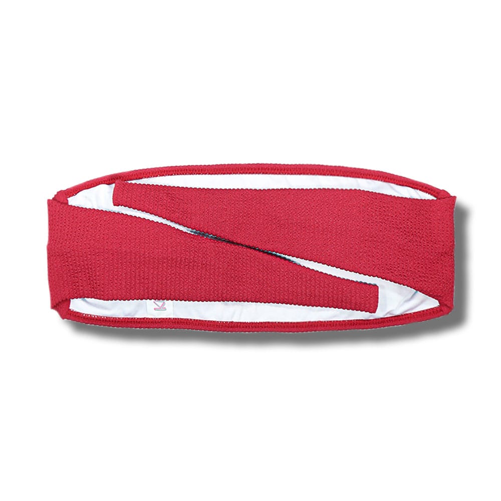 Top Faixa Zínia | Tomara que Caia de Amarrar nas Costas | Biquini cor Vermelho Carmim | Forrado | Sem Bojo | Tecido Texturizado Plissê