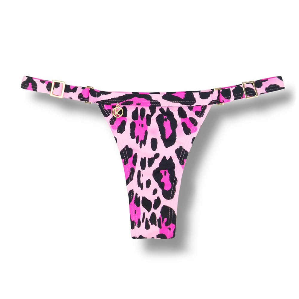 Tanga Fany Animal Print Rosê - Edição Limitada