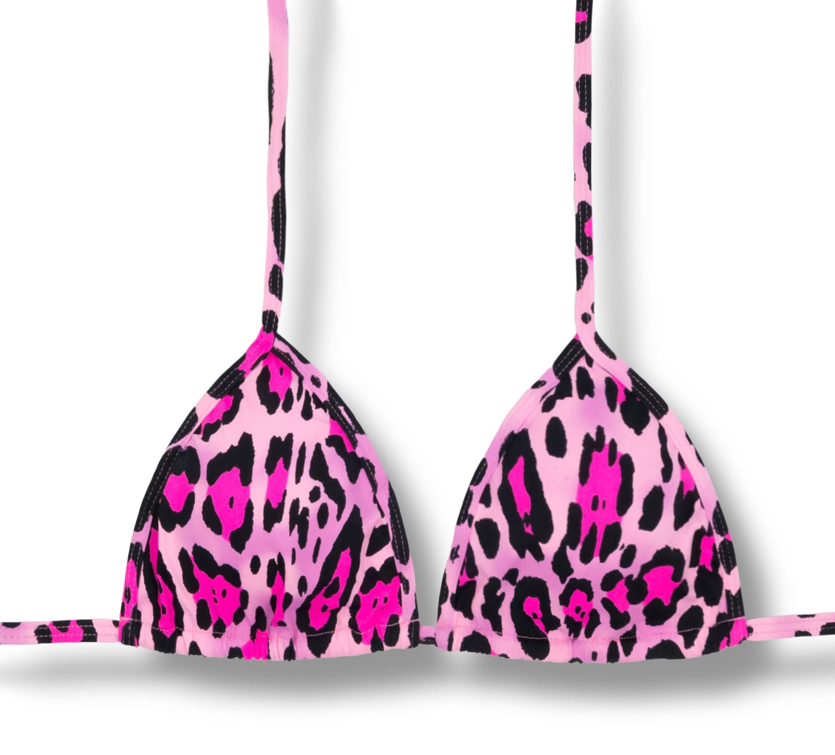 Top Mara Animal Print Rosê | Cortininha com Viés Tradicional | Abertura para Bojo | Biquíni Estampa