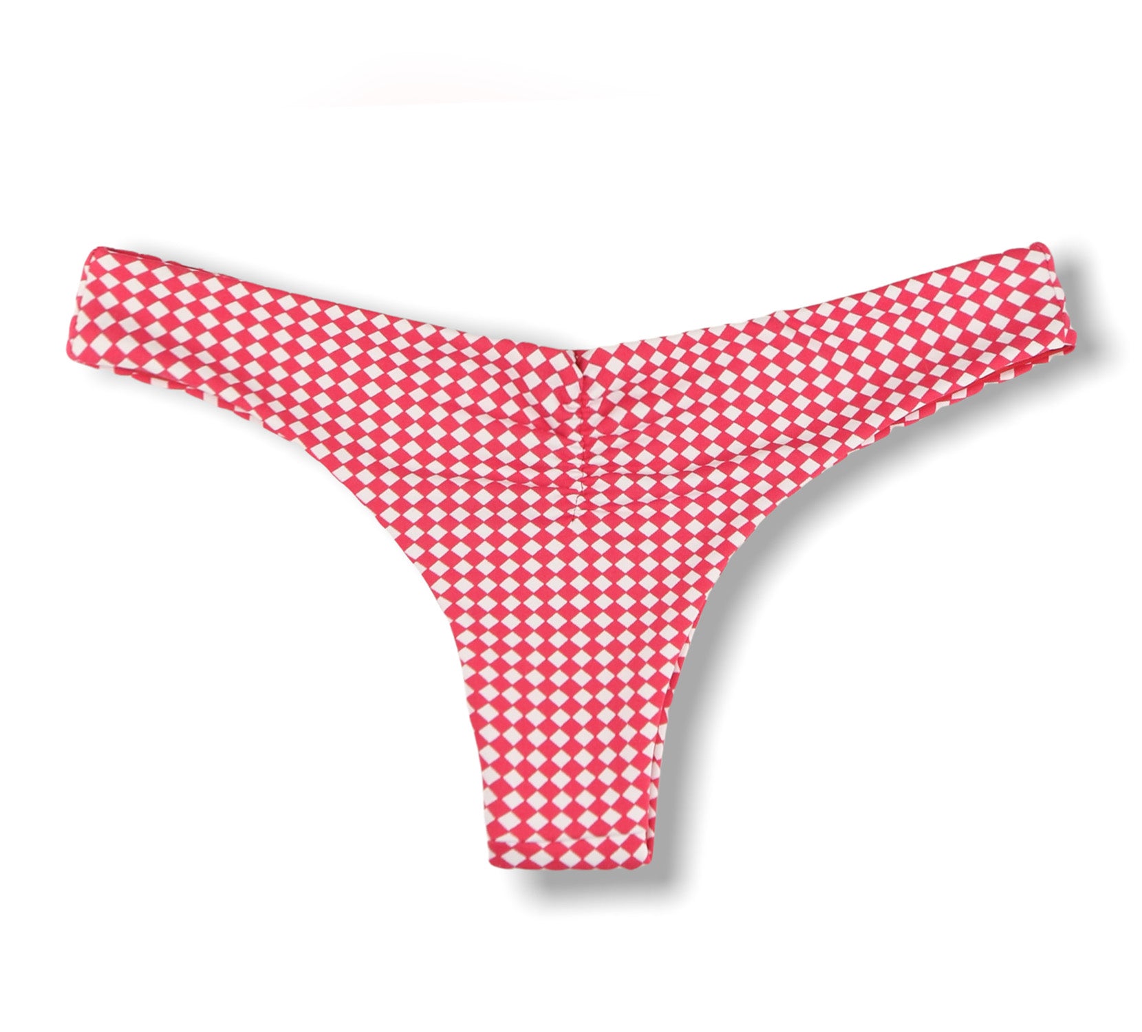 Conjunto de biquíni Vichy Vermelho | Top Mara + Tanga Isa