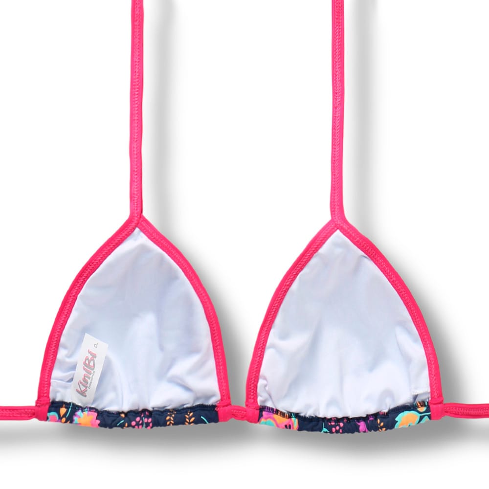 Conjunto de Biquíni Estampado Bosque | Top Mara + Tanga Isa | Top Cortininha com Abertura para Bojo | Tanga Tradicional Ripple Dupla Face Empina Bumbum