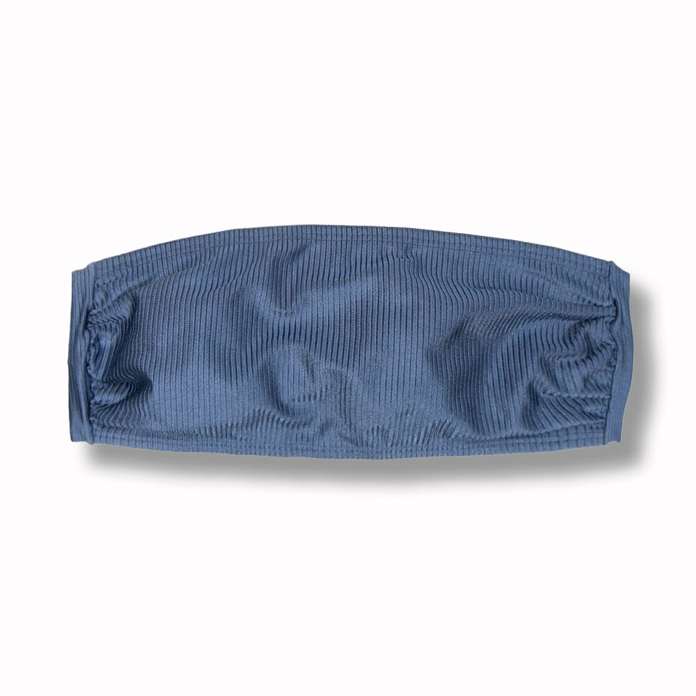 Top Faixa Acquamarine | Tomara que Caia de Amarrar nas Costas | Biquíni Cor Azul Petróleo | Forrado | Sem Bojo | Tecido Texturizado Semibrilho