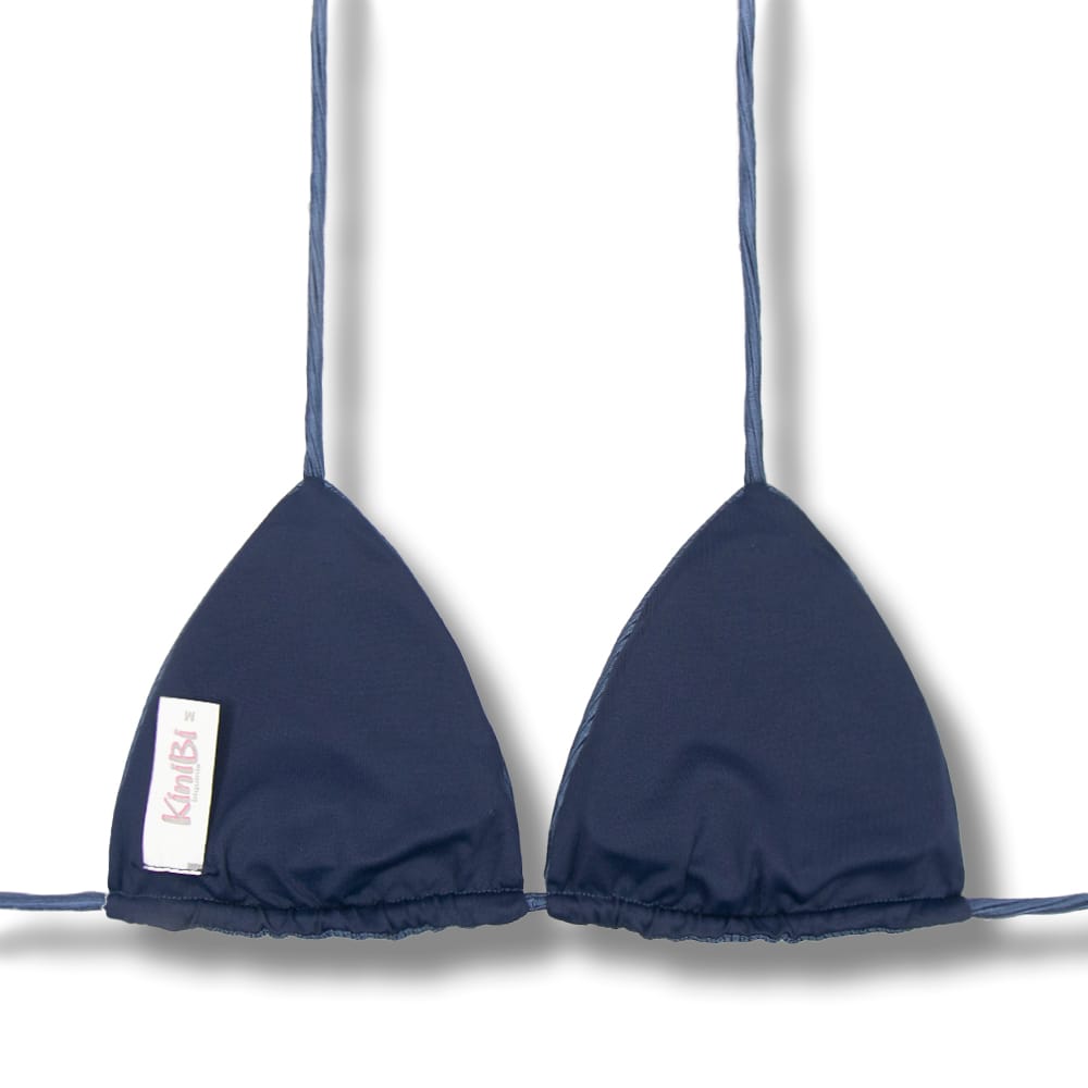 Top Lua Acquamarine | Cortininha com Bojo | Dupla Face Liso | Reversível | Amarração nas Costas e Pescoço | Biquíni cor Lisa | Tecido Texturizado Semibrilho