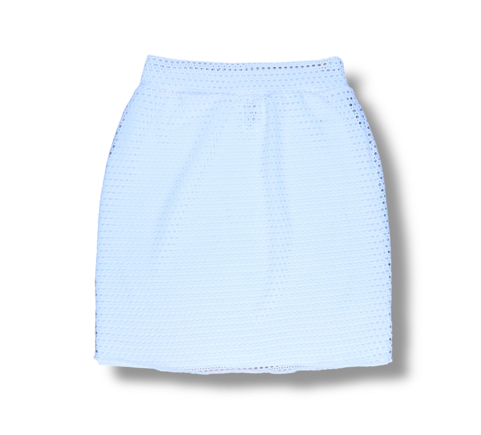 Saia Colissê Branca com Drapeado - Gringa - Saída de Praia Tela Arrastão