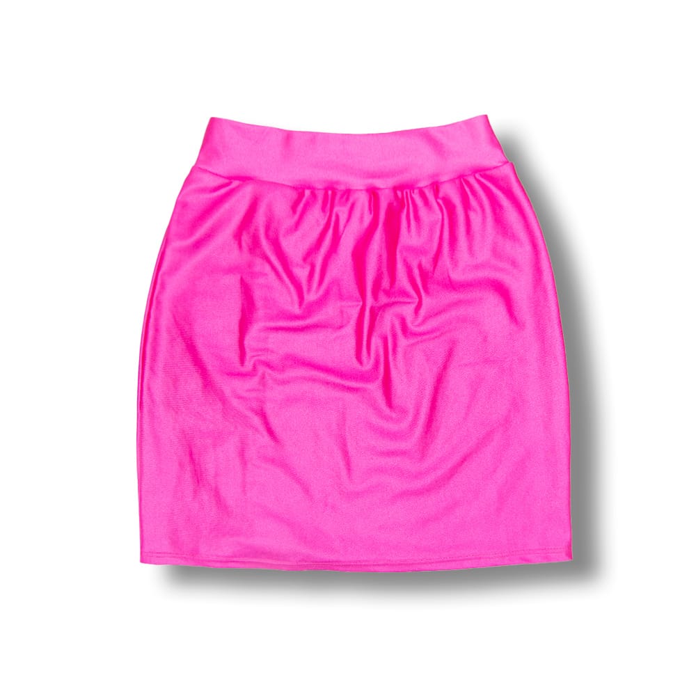 Saia Colissê Metal Pink | Tecido Liso | Gringa | Saída de Praia | Mini Saia | Estoque Limitado