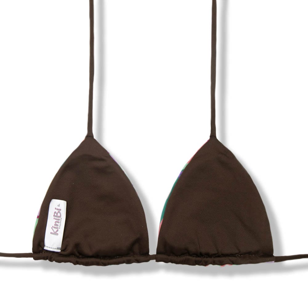 Conjunto de biquíni Lilac | Top Lua + Tanga Mia | Top dupla face com bojo embutido | Tanga semi fio com regulador na lateral marquinha de fita