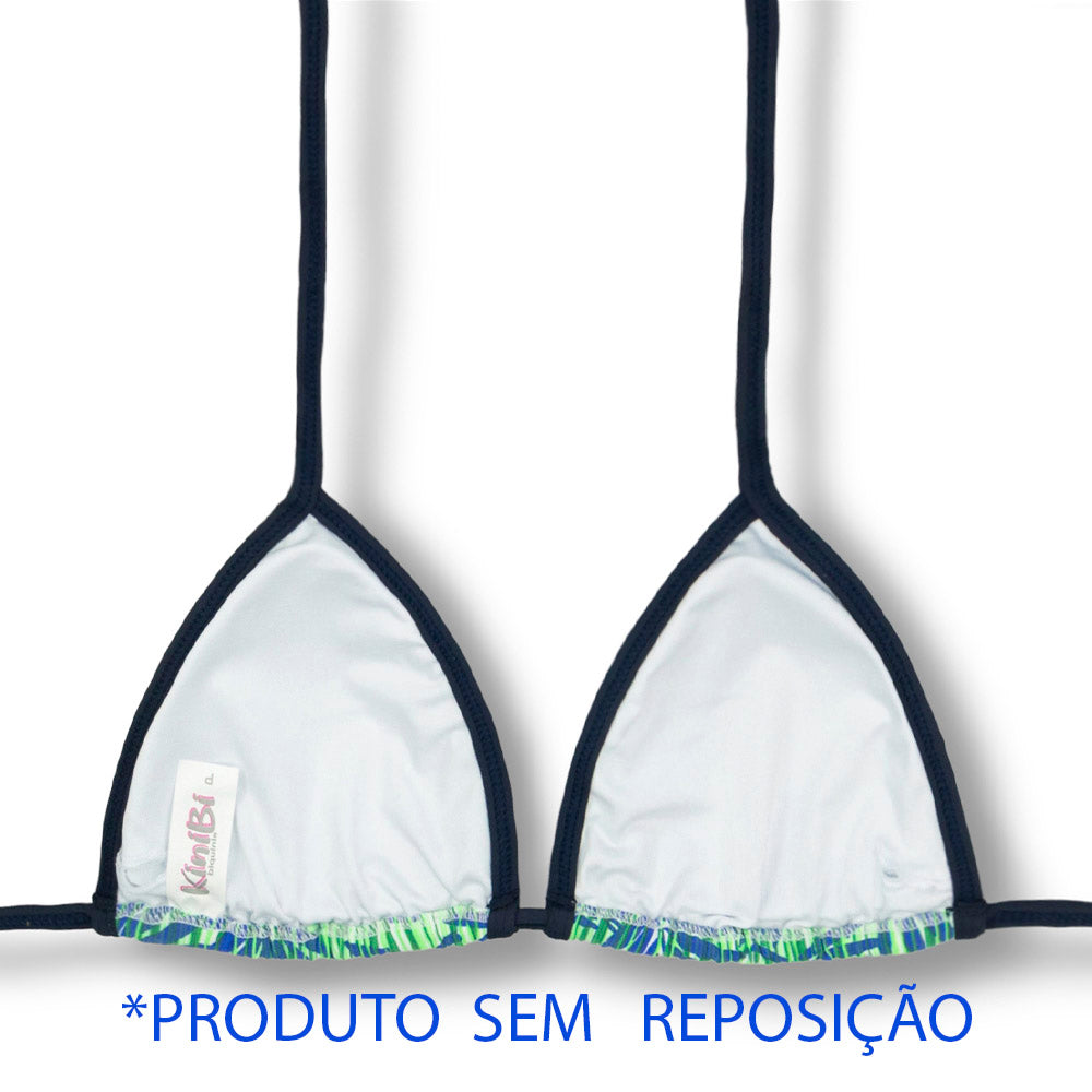 CONJUNTO DE BIQUÍNI FOLHAGEM TROPICAL| TOP MARA + TANGA FANY | TOP CORTININHA COM ABERTURA PARA BOJO | TANGA FITA