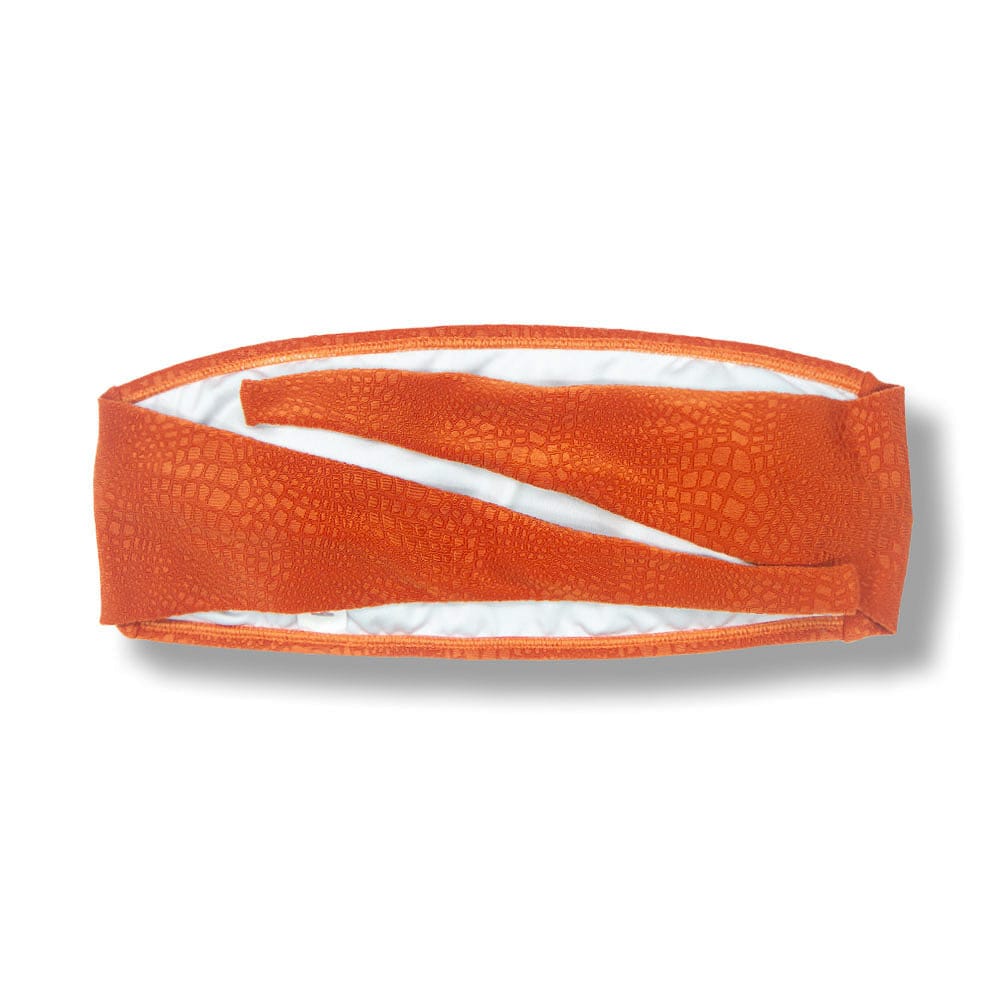 Conjunto de Biquíni Crocô Sunset | Top Faixa + Tanga Eva | Tanga Asa Delta Dupla Face Semi Fio | Top Faixa com Amarração nas Costas