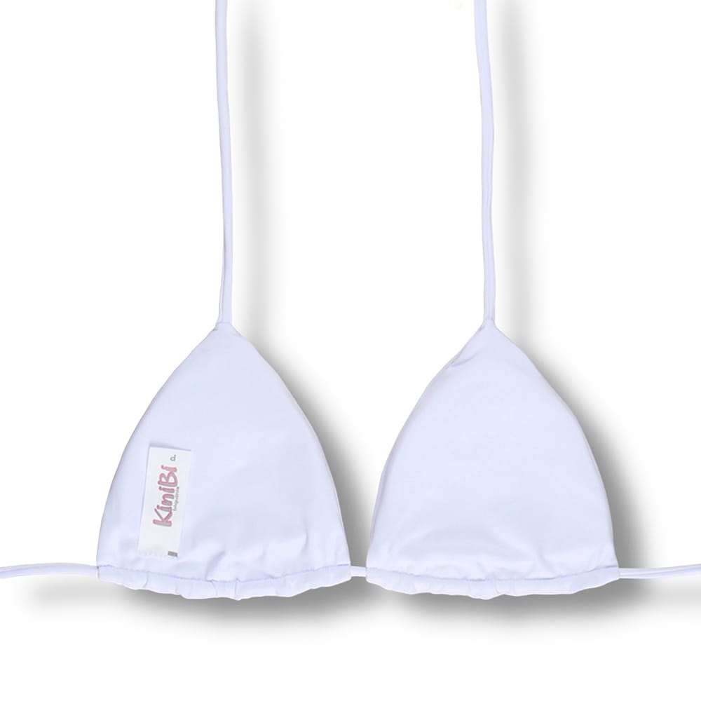 Conjunto de biquíni Branco | Top Lua + Tanga Mia | Top reversível com bojo embutido | Tanga semi fio com regulador na lateral | Marquinha de Fita | Zero Transparência