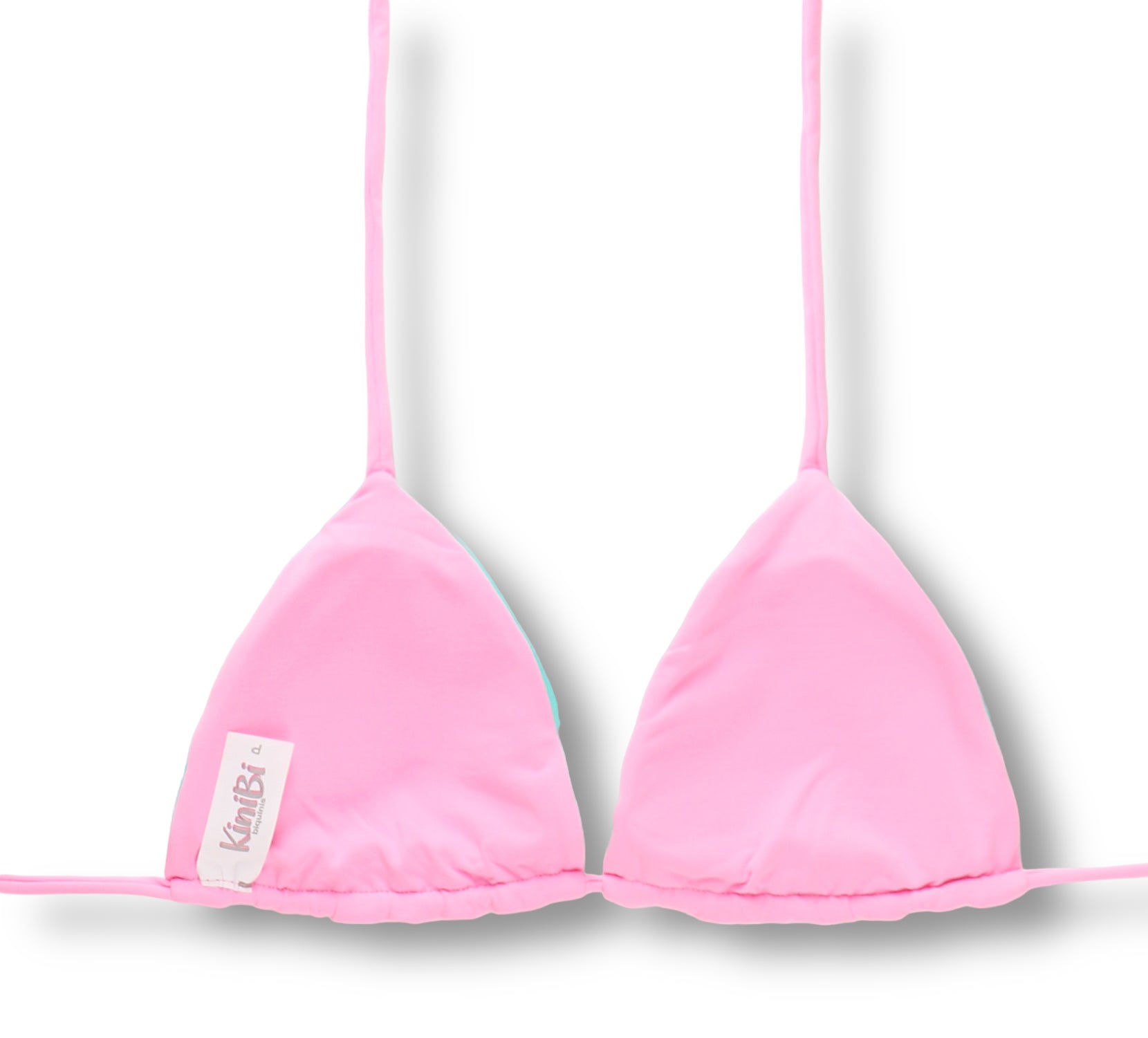 Conjunto de biquíni Bicolor Verde Mint e Rosa Iogurte | Top Lua + Tanga Mia | Top dupla face com bojo embutido | Tanga semi fio com regulador na lateral | Tecido opaco