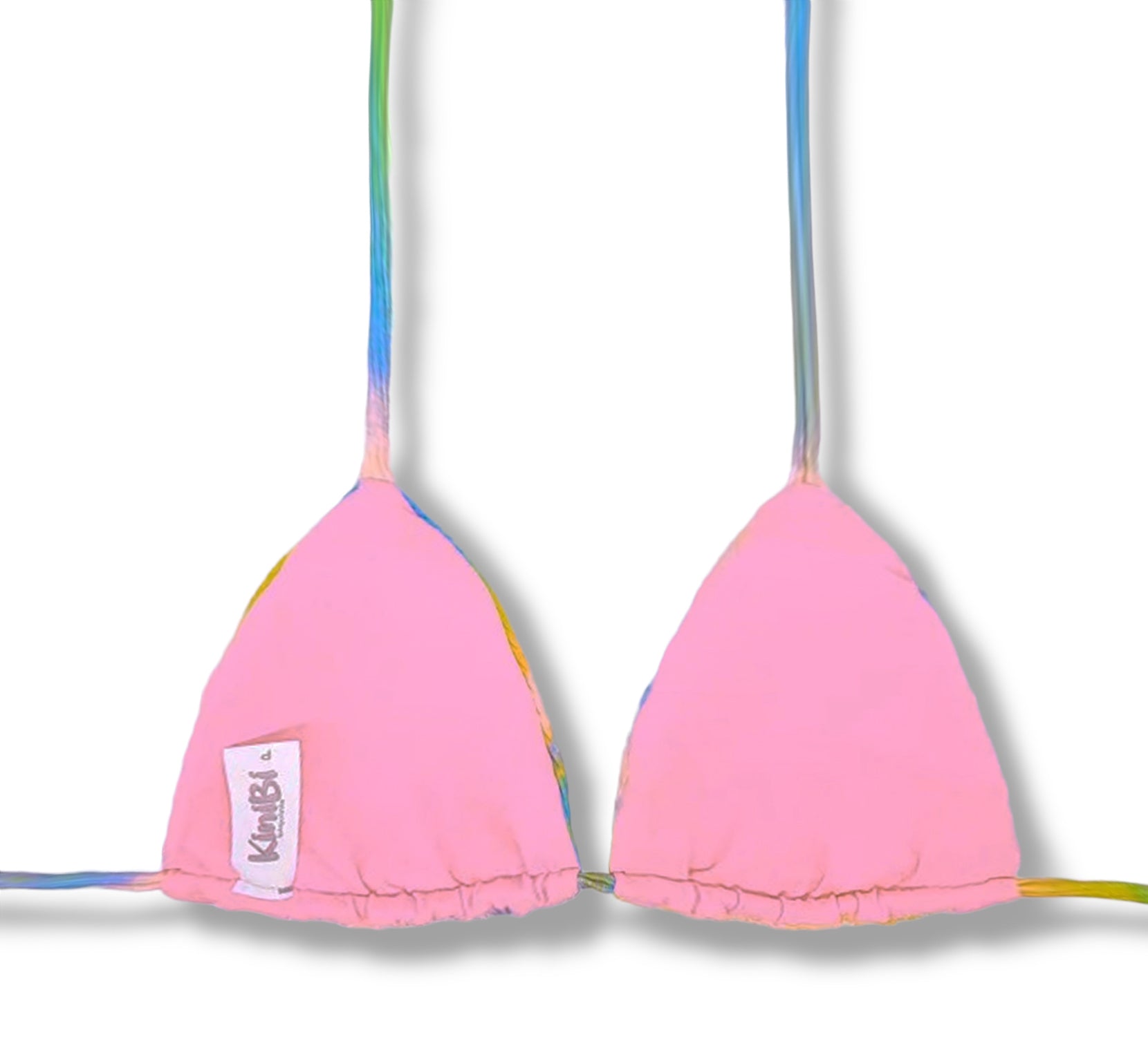 Conjunto de Biquíni Prisma | Top Lua + Tanga Gali | Tanga Cortininha com a opção de deixar mais larga na Lateral | Top com Bojo Dupla Face Reversível na cor Rosa Iogurte