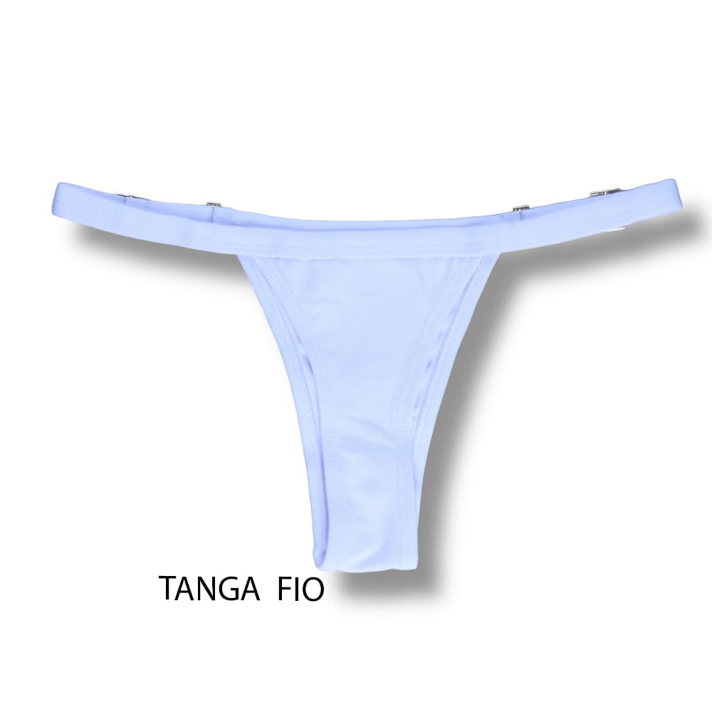 Conjunto de Biquíni Branco | Top Mara + Tanga Fany | Top cortininha com Abertura para Bojo | Tanga Fita que deixa marca de bronze linda | Tecido Opaco cor Branca