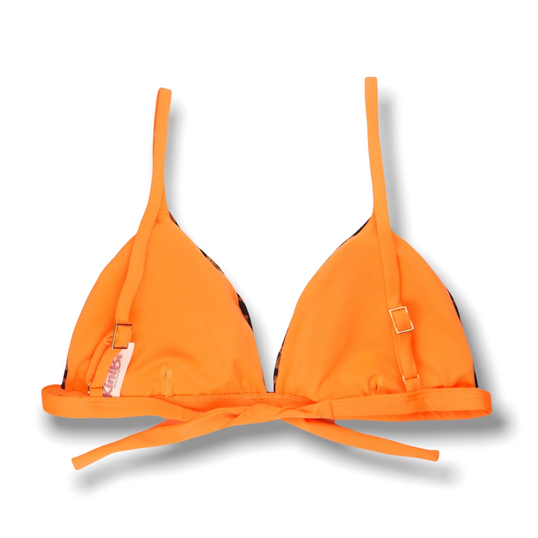 Conjunto de biquíni Animal Print com a combinação Laranja | Top Jade + Tanga Gali