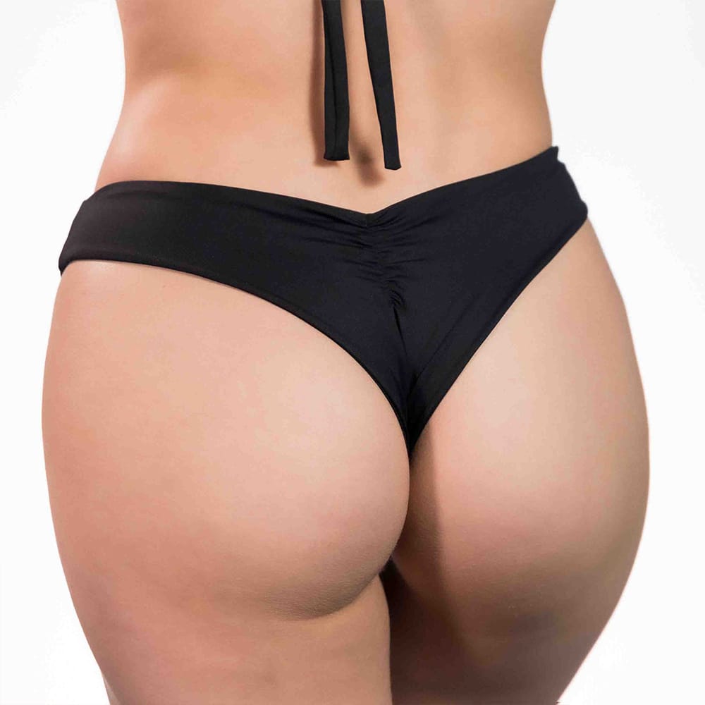 Tanga Isa Preta | Biquíni Liso | Tanga Semi Fio | Rippler | Reversível
