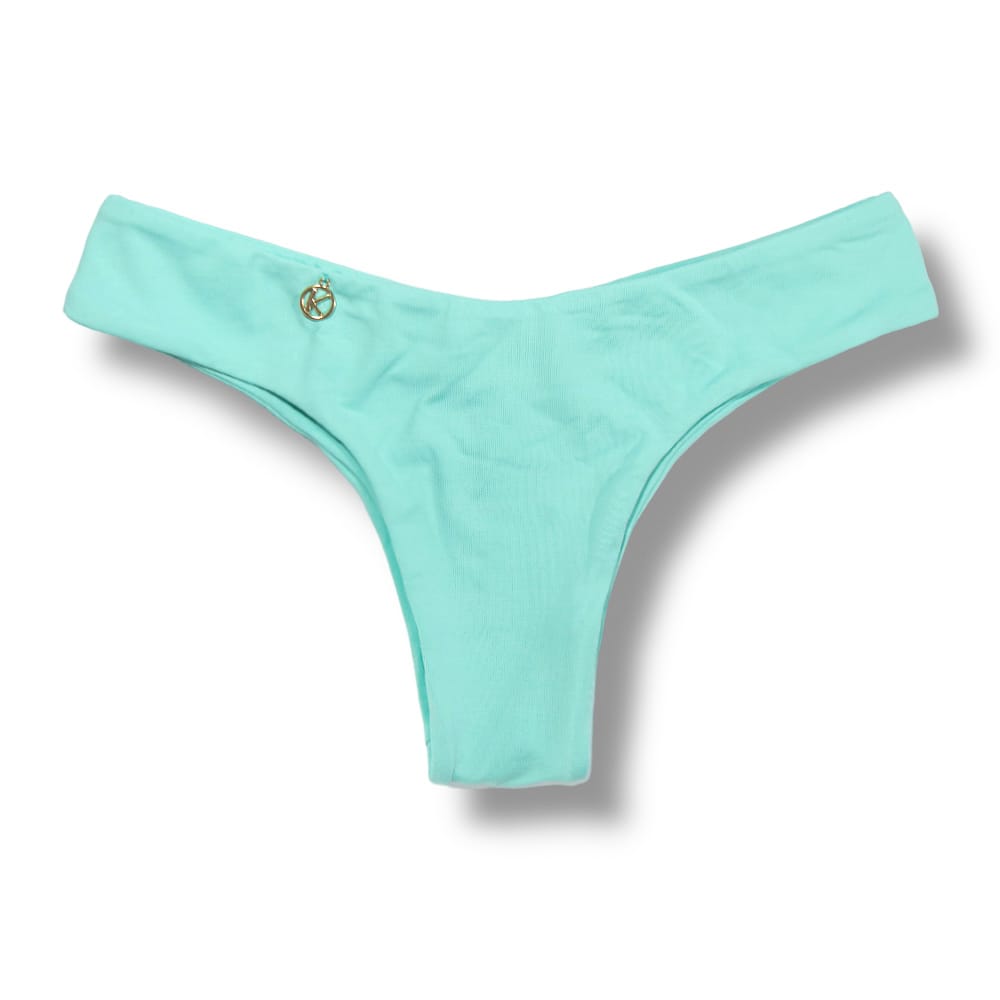 Tanga Isa Verde Mint | Biquíni Liso | Tanga Semi Fio | Rippler | Reversível