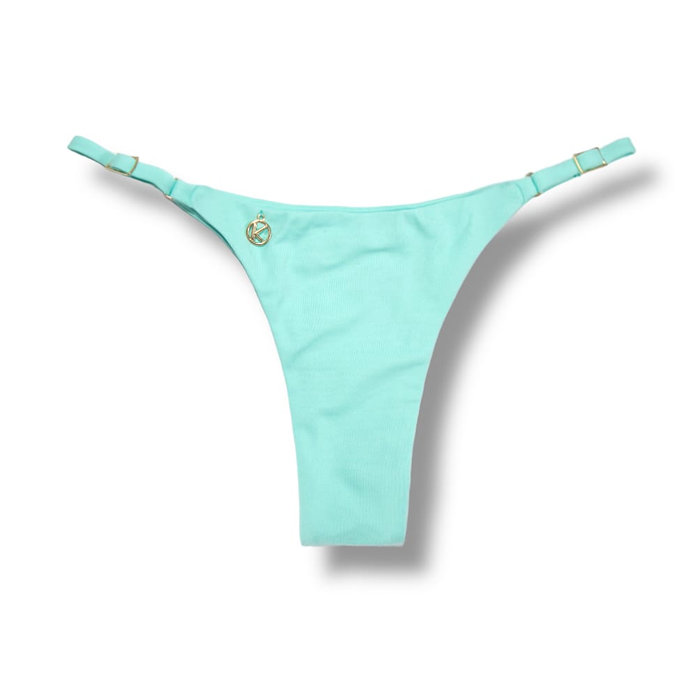 Tanga Mia Verde Mint | Semi Fio | Tira Fina Regulável | Marquinha de Fita