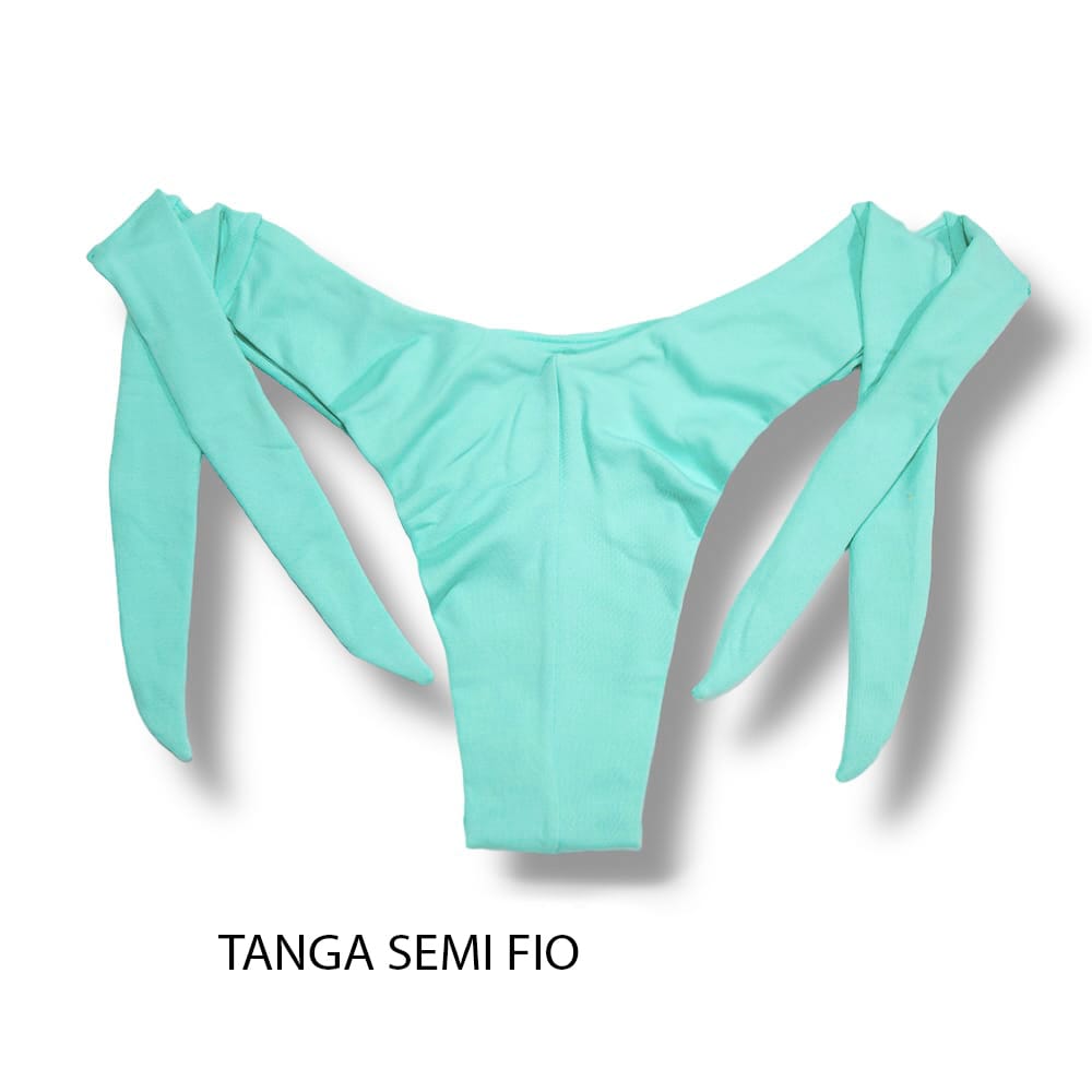 Tanga Mora Verde Mint | Biquíni  Fio Duplo | Amarração Lateral Larga