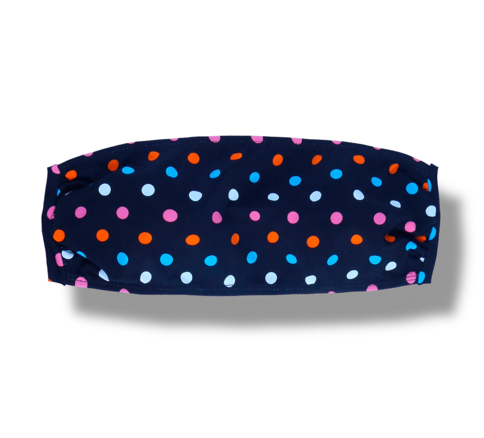 Top Faixa Poá Colorê | Tomara que Caia | de Amarrar nas Costas | Forrado | Sem Bojo |  Biquini Estampado