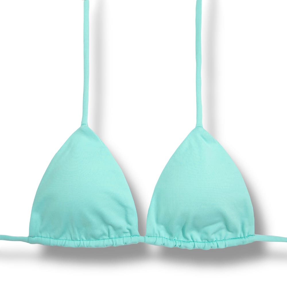 Top Lua Verde Mint | Cortininha com Bojo | Reversível | Amarração nas Costas e Pescoço