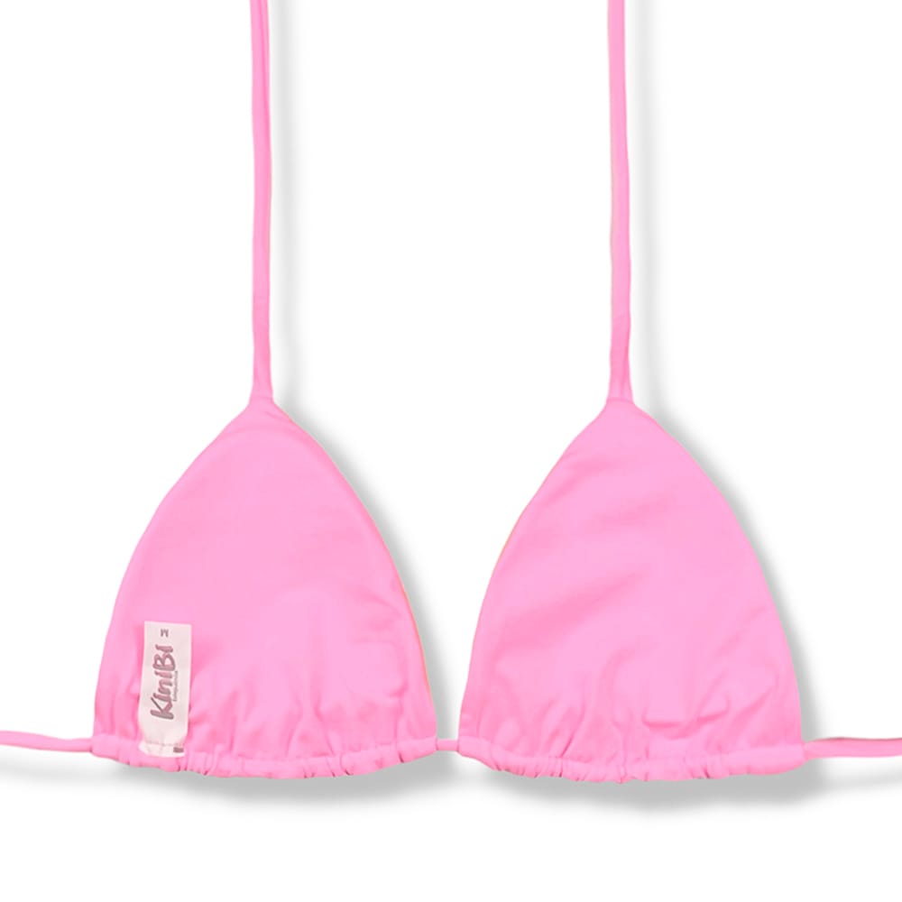 Top Lua Tie Dye | Cortininha com Bojo | Dupla Face Rosa Iogurte | Reversível | Amarração nas Costas e Pescoço | Biquíni Estampado