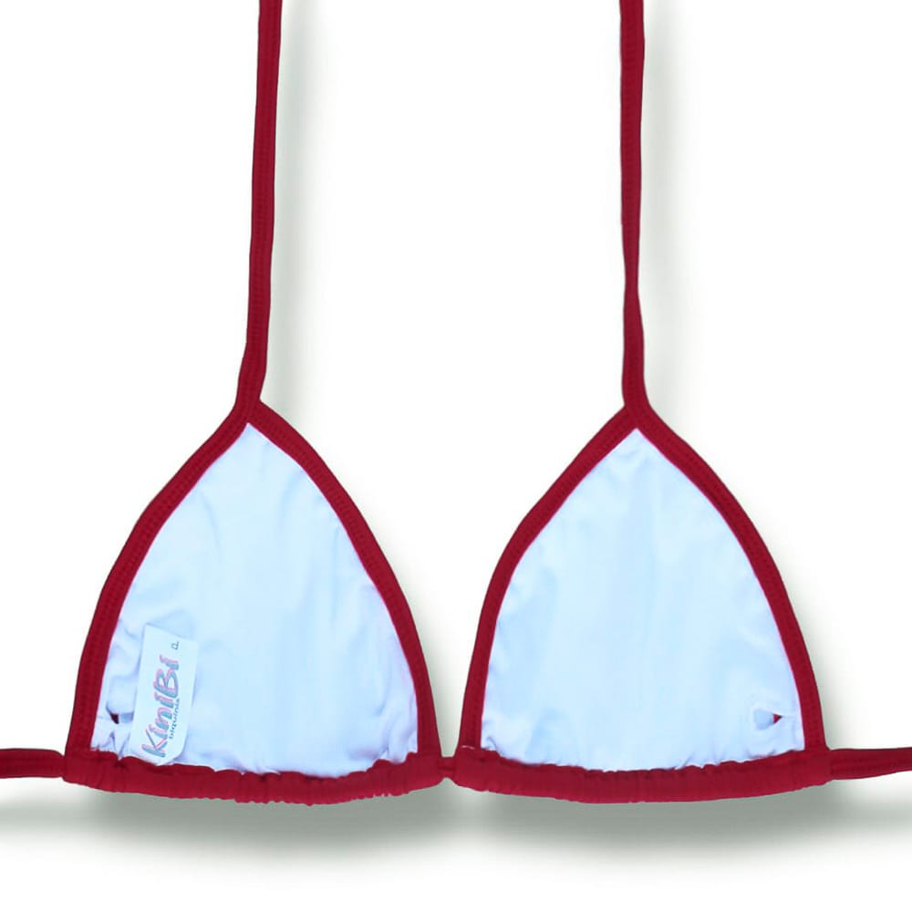 Top Mara Vermelho Carmim | Cortininha com viés | Amarração nas Costas e Pescoço