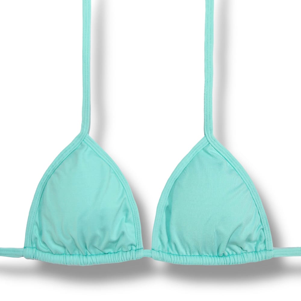 Top Mara Verde Mint | Cortina com viés | Amarração nas Costas e Pescoço