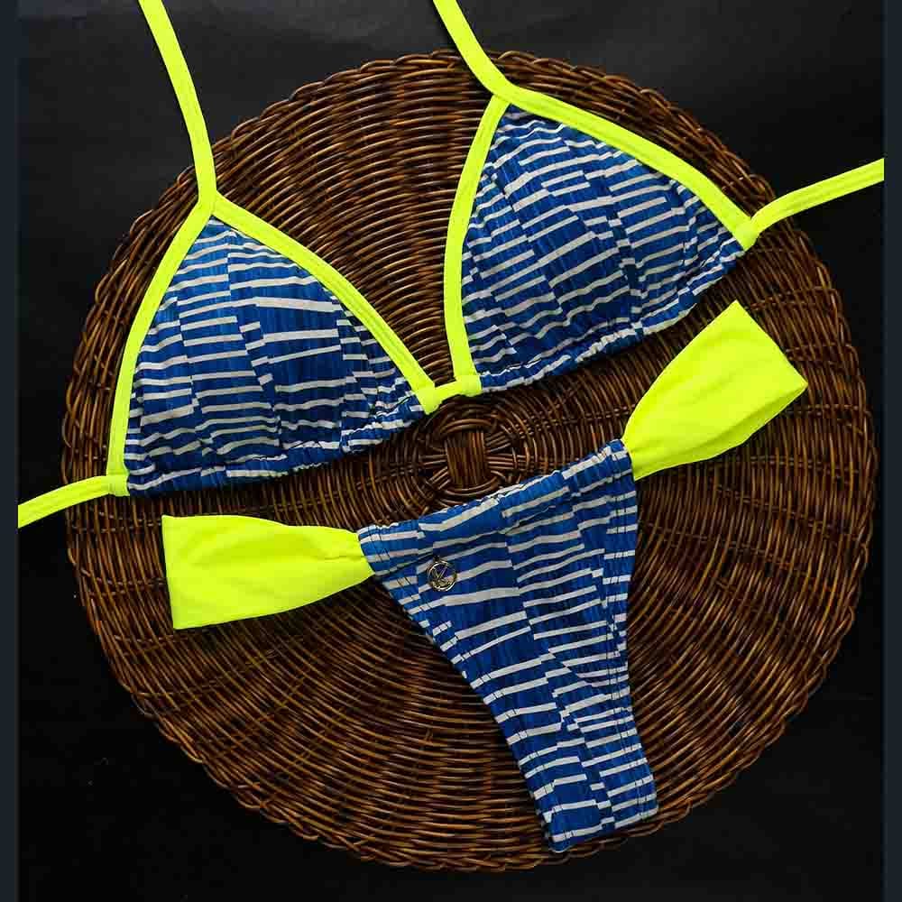 Conjunto de Biquini Floripa Neon | Top Mara + Tanga Gali |Tanga cortininha lateral com opção de deixar mais larga |Top cortininha com abertura para bojo