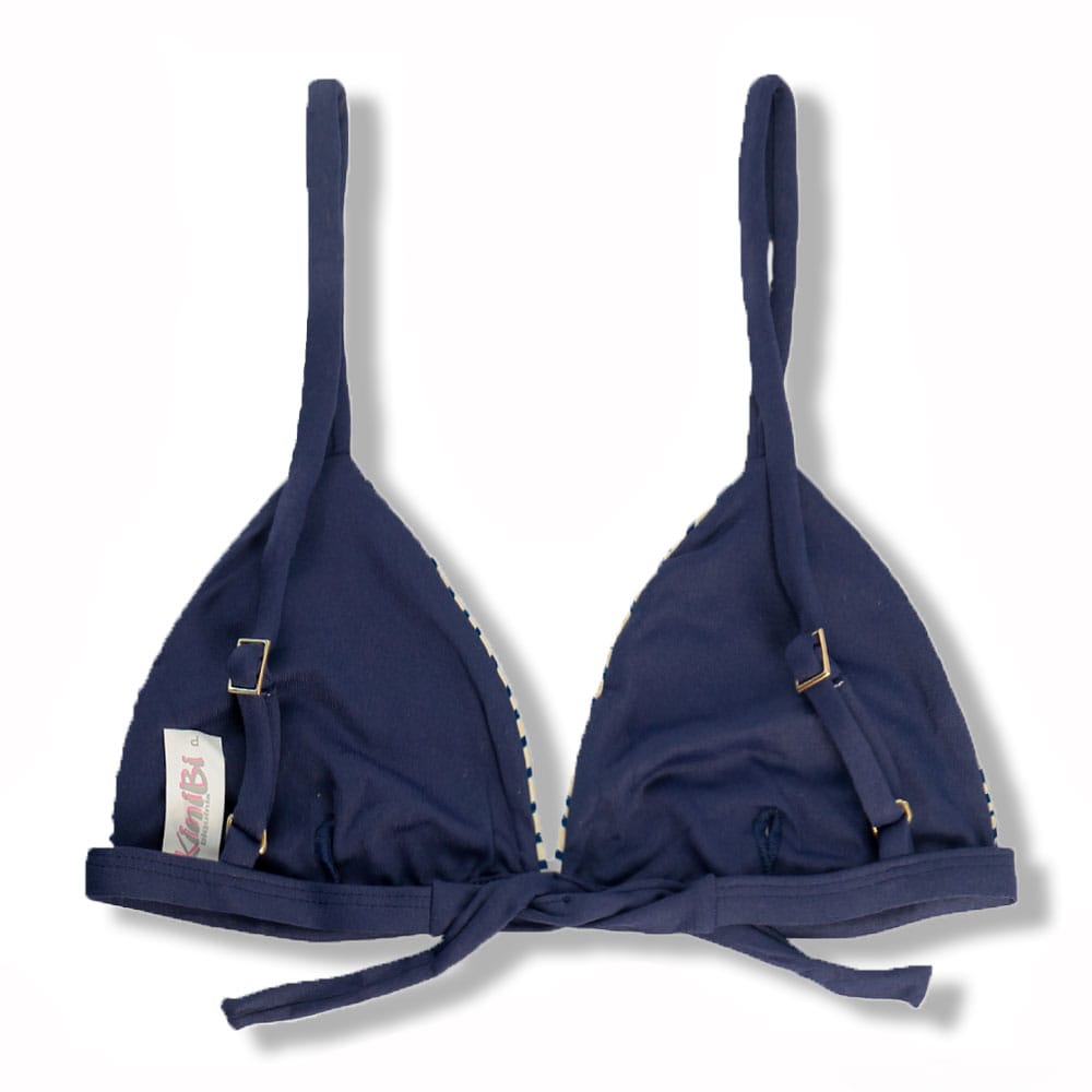 Conjunto de Biquíni Mareia com a Combinação Azul Marinho | Top Jade + Tanga Gali