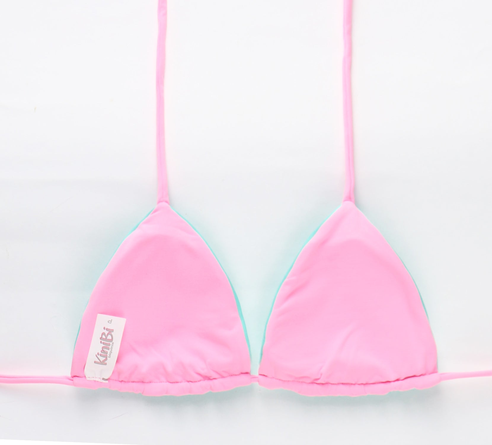 Conjunto de Biquíni Verde com Rosa iogurte | Top Lua + Tanga Mia