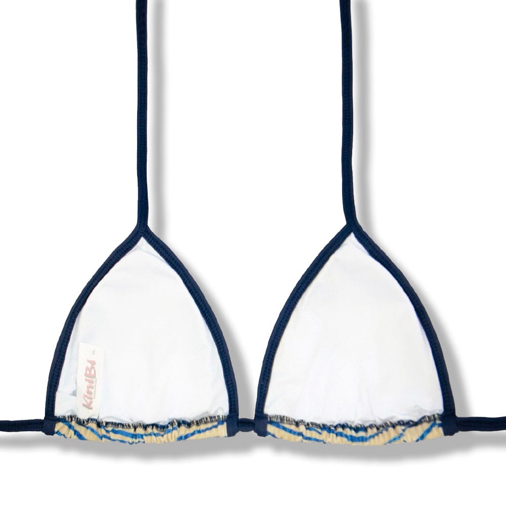 Conjunto de Biquini Mareia | Top Mara + Tanga Fany | Top Cortininha com Abertura para Bojo | Tanga Marquinha de Fita com Regulagem