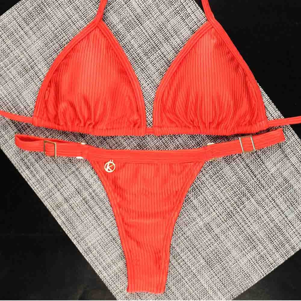 Conjunto de Biquíni Rubi | Top Mara + Tanga Fany | Tanga Marquinha de Fita com Regulagem | Top Cortininha com Abertura para Bojo