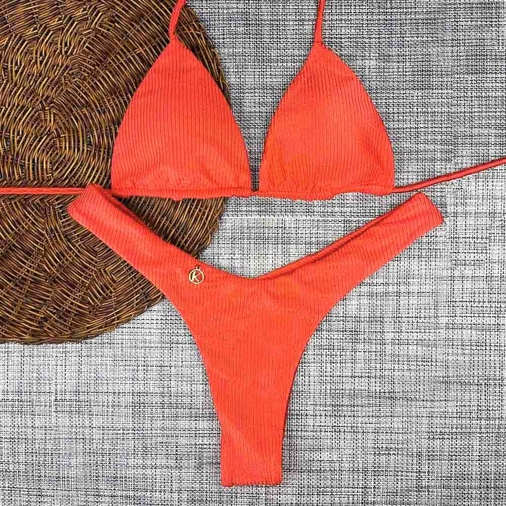 Conjunto de Biquíni Rubi | Top Lua + Tanga Eva