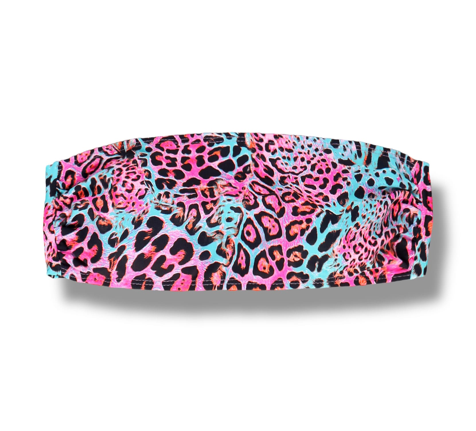 Top Faixa Animal Print Mescla | Tomara que Caia | de Amarrar nas Costas | Forrado | Sem Bojo |  Biquini Estampado